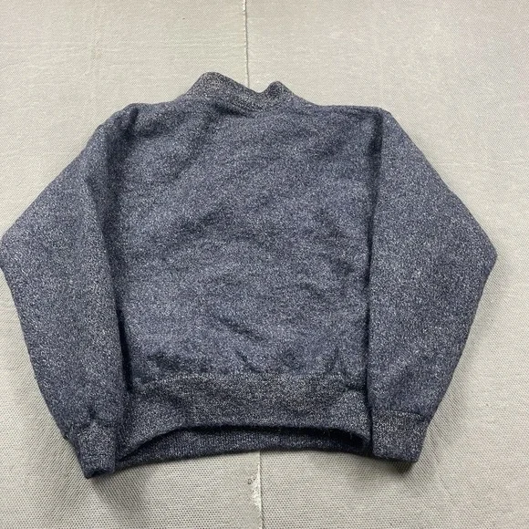 Cabelas Wool Sweater Mens Small* Blue Knit Pullover Henley Lined Elbow Patch - Picture 7 of 12